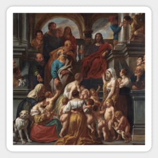 Christ Blessing Little Children. Suffer Little Children to Come Unto Me by Jacob Jordaens Magnet